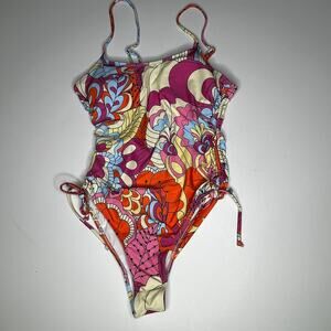 Krlagapas One Piece Geometric Retro Swimsuit New S
